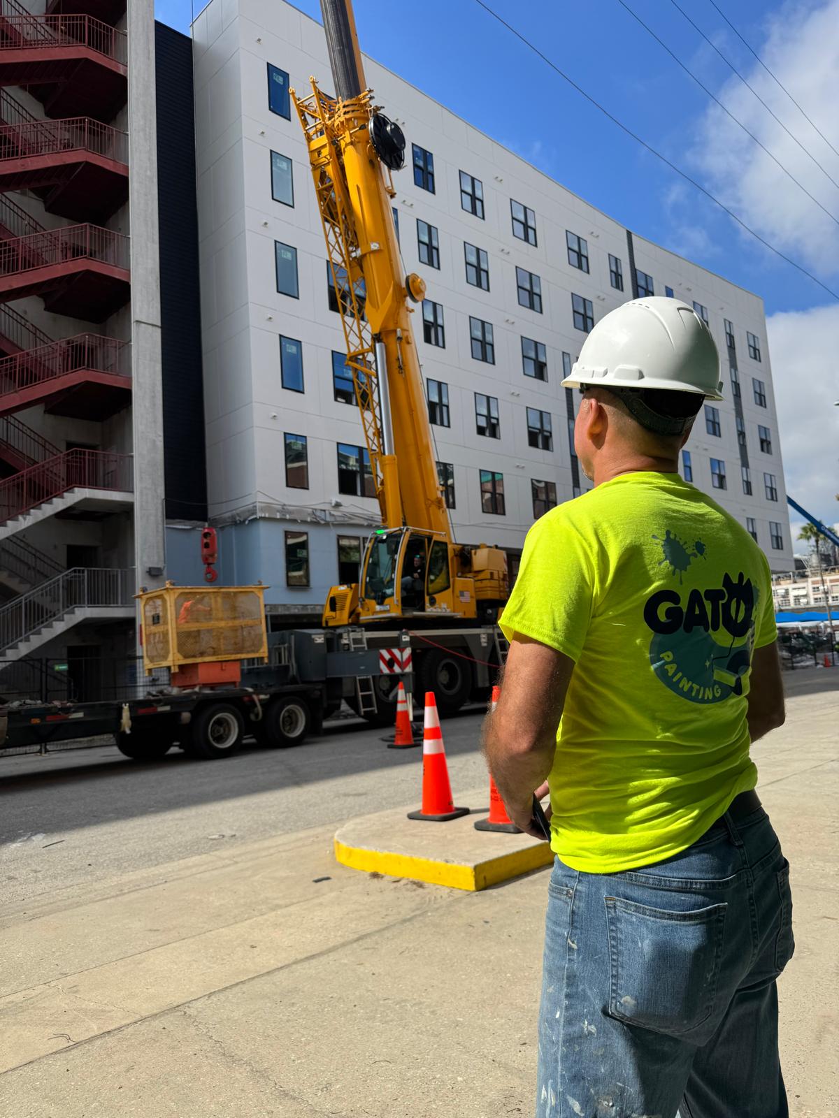 Gato Painting team member working